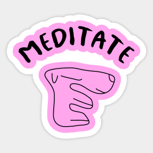 Meditate Sticker